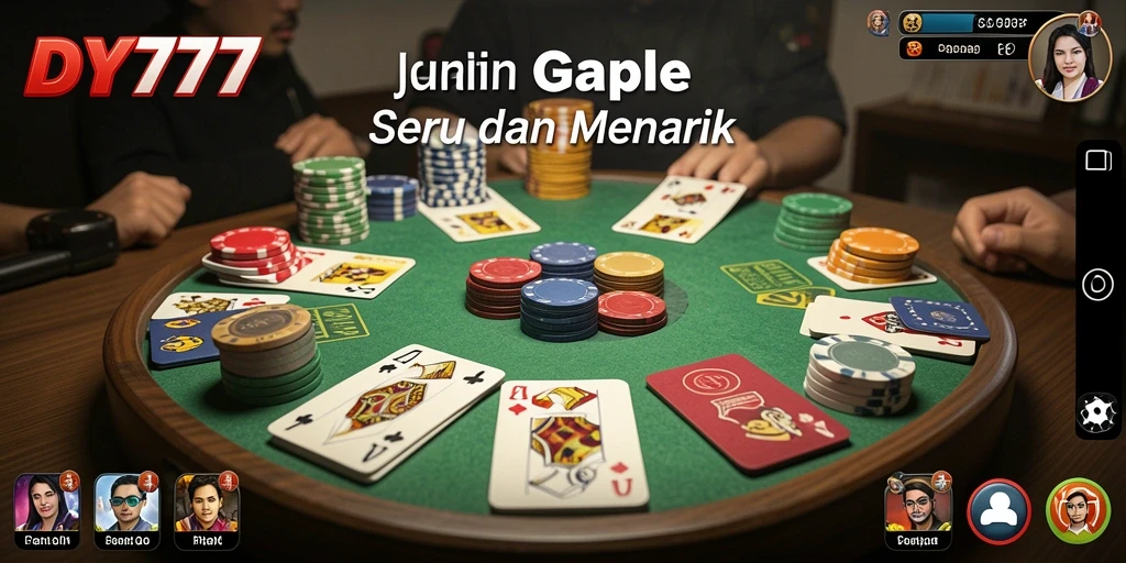 Tampilan menarik dari gameplay Gaple DY777 yang menyenangkan.