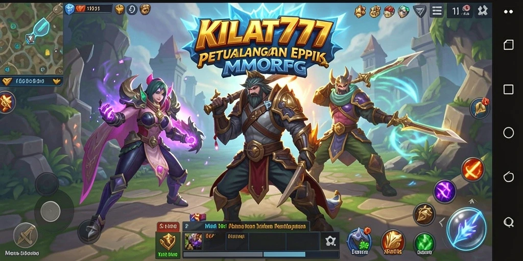 Gameplay KILAT777 yang menampilkan pertempuran seru dan interaksi pemain.