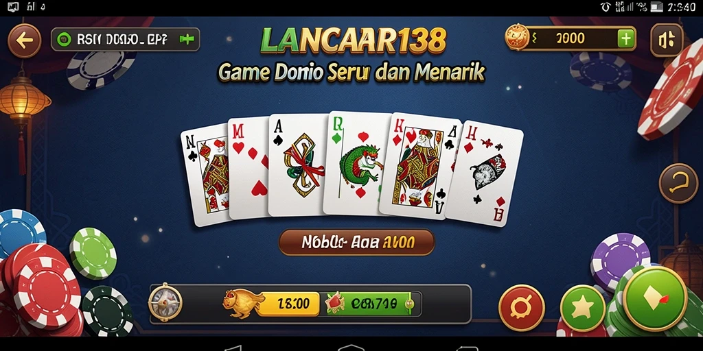 Tampilan gameplay domino di LANCAR138 yang menantang dan menyenangkan.