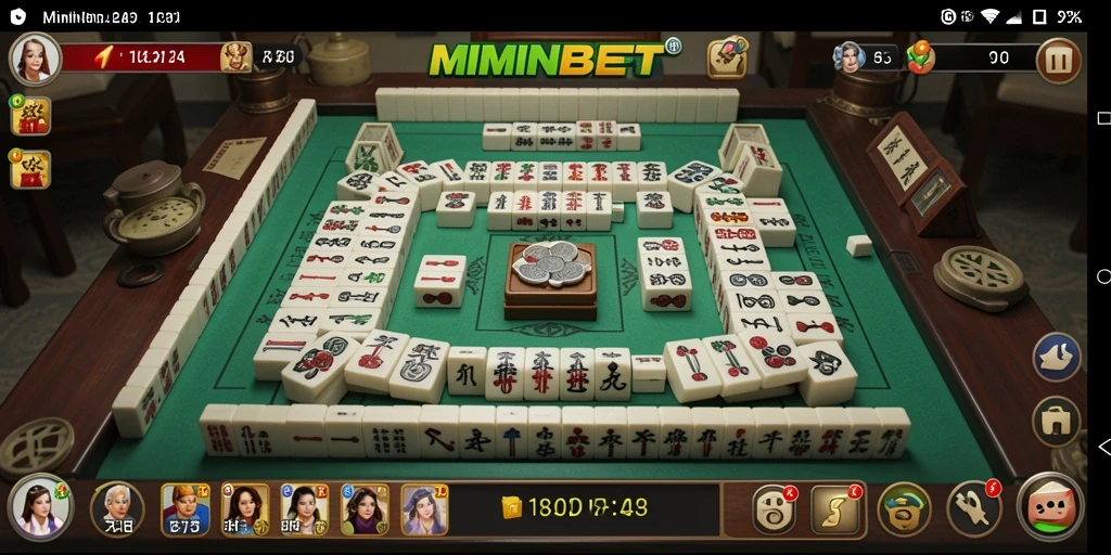 Tampilan gameplay Mahjong yang menarik dan interaktif.