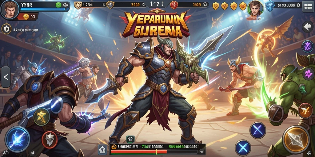 Tampilan gameplay seru di YYRR yang menunjukkan aksi pertarungan.